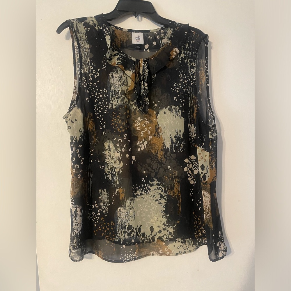 Cabi XL #4185 Sleeveless sheer top
